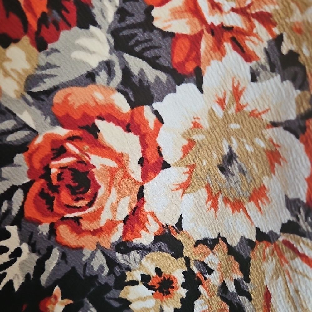 Faith and Joy Orange Black A-Line Skirt Casual Resort Wear - Picture 6 of 16